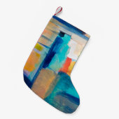 Petite Chaussette De Noël Artistérie Abstraite de texture à l'huile (Devant (Accrochage))