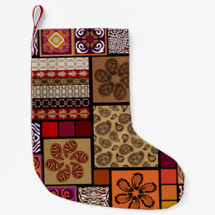 Petite Chaussette De Noël Arts indiens, jeu créatif sans couture.