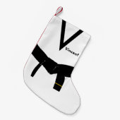 Petite Chaussette De Noël Arts martiaux 1er degré Ceinture noire (Devant (Accrochage))