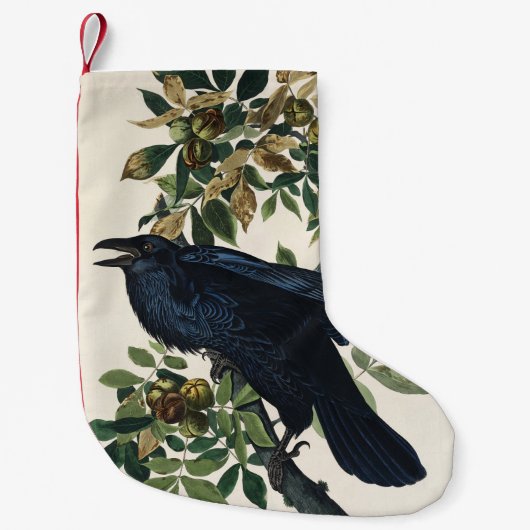 Petite Chaussette De Noël Audubon Raven Bird Classic Painting (Devant)