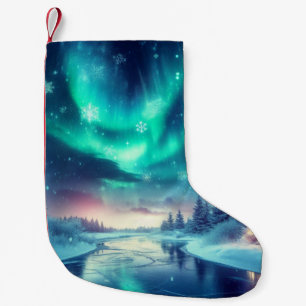 Petite Chaussette De Noël aurora borealis/Noël/hiver