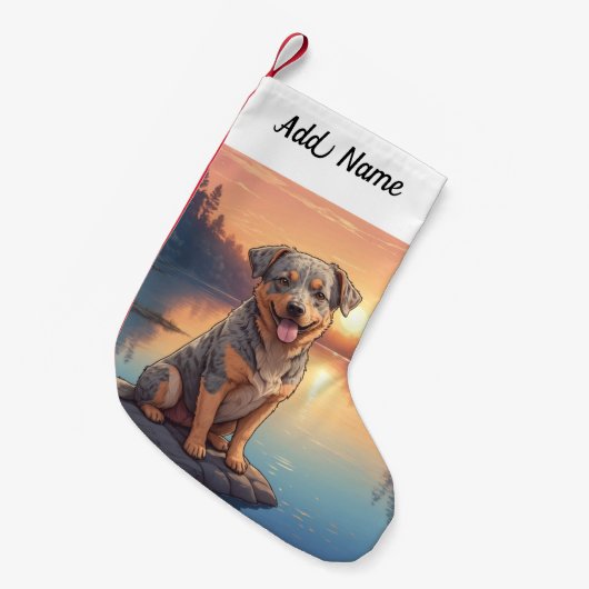 Petite Chaussette De Noël Australian Cattle Dog (Devant (Accrochage))