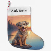 Petite Chaussette De Noël Australian Cattle Dog (Devant)