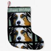 PETITE CHAUSSETTE DE NOËL AUSTRALIAN SHEPHERD (Devant)