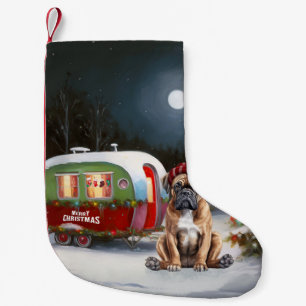 Petite Chaussette De Noël Aventure de Noël de la caravane de Boxer d'hiver