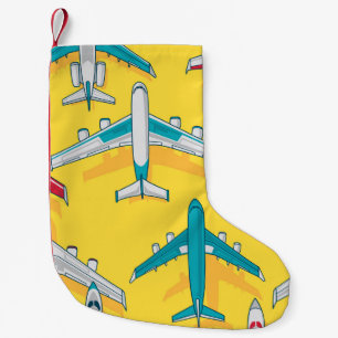 Petite Chaussette De Noël Avions colorés Ciel : Aéronefs Vintages