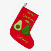 Petite Chaussette De Noël Avocado Lover Design Thunder_Cove (Devant (Accrochage))
