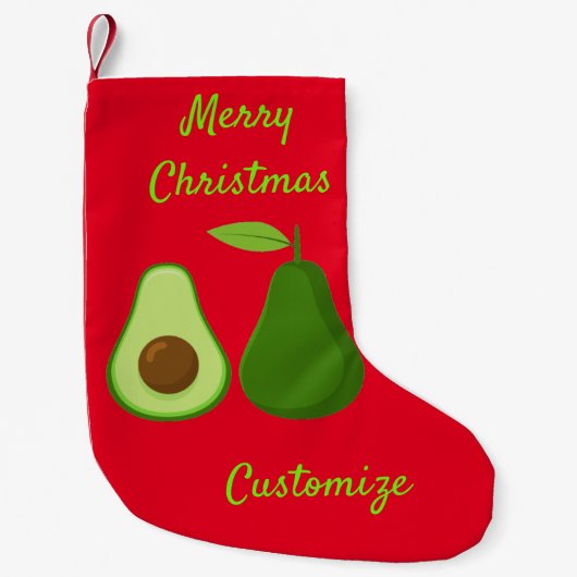 Petite Chaussette De Noël Avocado Lover Design Thunder_Cove (Devant)