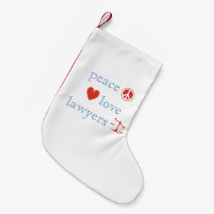 Petite Chaussette De Noël Avocats de Peace Love