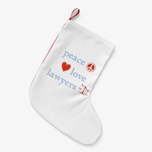 Petite Chaussette De Noël Avocats de Peace Love (Devant (Accrochage))
