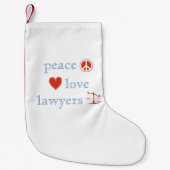 Petite Chaussette De Noël Avocats de Peace Love (Devant)