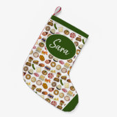 Petite Chaussette De Noël Babka Challah Brisket Hanoukka de Fête juive (Devant (Accrochage))