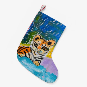 Petite Chaussette De Noël Baby Tiger "Art by Kids"