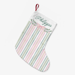 Petite Chaussette De Noël Baies Arc-en-ciel Rose Noël