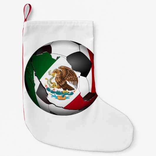 Petite Chaussette De Noël Bal de football mexicain (Devant)