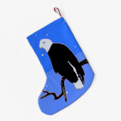 Petite Chaussette De Noël Bald Eagle en hiver - Art original de la faune (Dos (Accrochage))