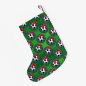 Petite Chaussette De Noël Balle de soccer couronne de Noël (Dos (Accrochage))