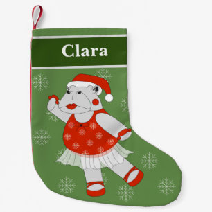 Petite Chaussette De Noël Ballerin de hipopotame Noël flocons d'illusima