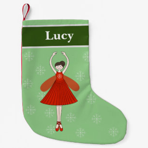 Petite Chaussette De Noël Ballerina Fée Christmas Flocons de neige illusima