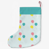 Petite Chaussette De Noël Ballons de fête en bleu (Dos)