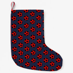 Petite Chaussette De Noël Ballons de football rouges