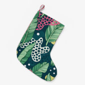 Petite Chaussette De Noël Banana feuilles abstraits, couleurs tendance (Devant (Accrochage))
