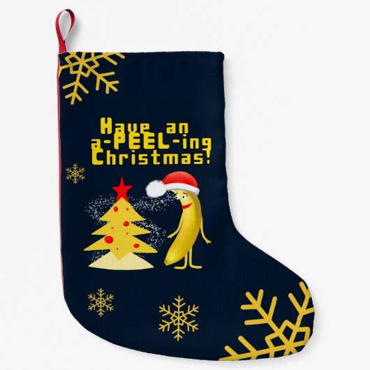 Petite Chaussette De Noël banane de Noël (Devant)