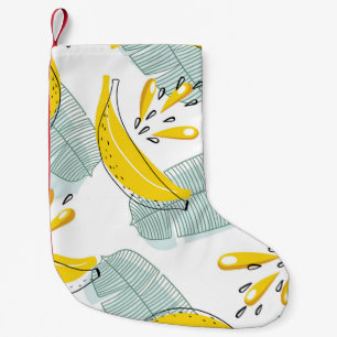 Petite Chaussette De Noël Bananes juteuses Motif Vintage