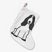 Petite Chaussette De Noël Bande dessinée anglaise de chien de cocker (Devant (Accrochage))