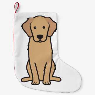 Petite Chaussette De Noël Bande dessinée de chien de golden retriever