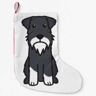 Petite Chaussette De Noël Bande dessinée de chien de Schnauzer miniature