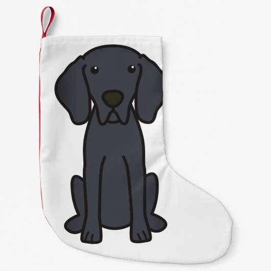 Petite Chaussette De Noël Bande dessinée de chien de Weimaraner (Devant)