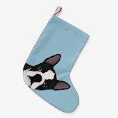 Petite Chaussette De Noël bande dessinée de terrier de Boston (Devant (Accrochage))