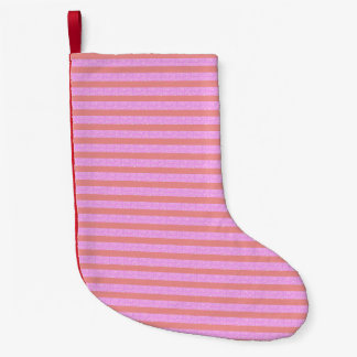 Petite Chaussette De Noël Bandes géométriques roses