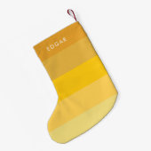 Petite Chaussette De Noël Bandes jaunes modernes (Dos (Accrochage))