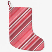 Petite Chaussette De Noël Bandes roses (Devant)