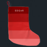 Petite Chaussette De Noël Bandes rouges modernes<br><div class="desc">Obtenez-vous de bons vieux bas de Noël,  mis à jour avec un design moderne!</div>