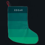 Petite Chaussette De Noël Bandes vertes modernes<br><div class="desc">Obtenez-vous de bons vieux bas de Noël,  mis à jour avec un design moderne!</div>