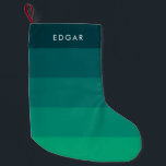 Petite Chaussette De Noël Bandes vertes modernes<br><div class="desc">Obtenez-vous de bons vieux bas de Noël,  mis à jour avec un design moderne!</div>