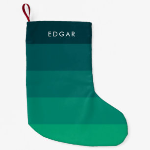 Petite Chaussette De Noël Bandes vertes modernes