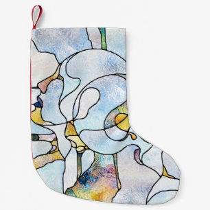 Petite Chaussette De Noël Barres arc-en-ciel, unité en vitrail
