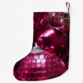 Petite Chaussette De Noël Bas à baubelles roses (Dos)