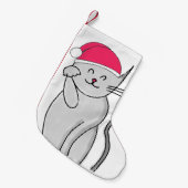 Petite Chaussette De Noël Bas chanceux de Noël de chat (Devant (Accrochage))