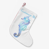 Petite Chaussette De Noël Bas côtier d'hippocampe de Noël (Devant (Accrochage))