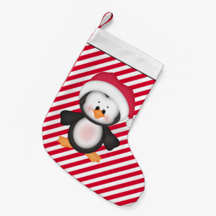 Petite Chaussette De Noël Bas de bande dessinée de vacances de pingouin de