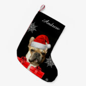 Petite Chaussette De Noël Bas de bouledogue français de Noël (Devant (Accrochage))