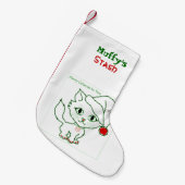 Petite Chaussette De Noël bas de cachette de Noël de minous (Devant (Accrochage))