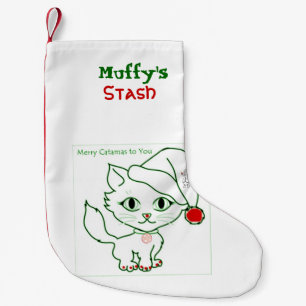 Petite Chaussette De Noël bas de cachette de Noël de minous