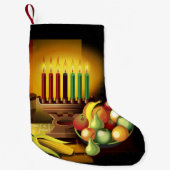Petite Chaussette De Noël Bas de cadeau de Kwanzaa (Devant)