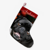 Petite Chaussette De Noël Bas de chien de carlin de Noël (Devant (Accrochage))